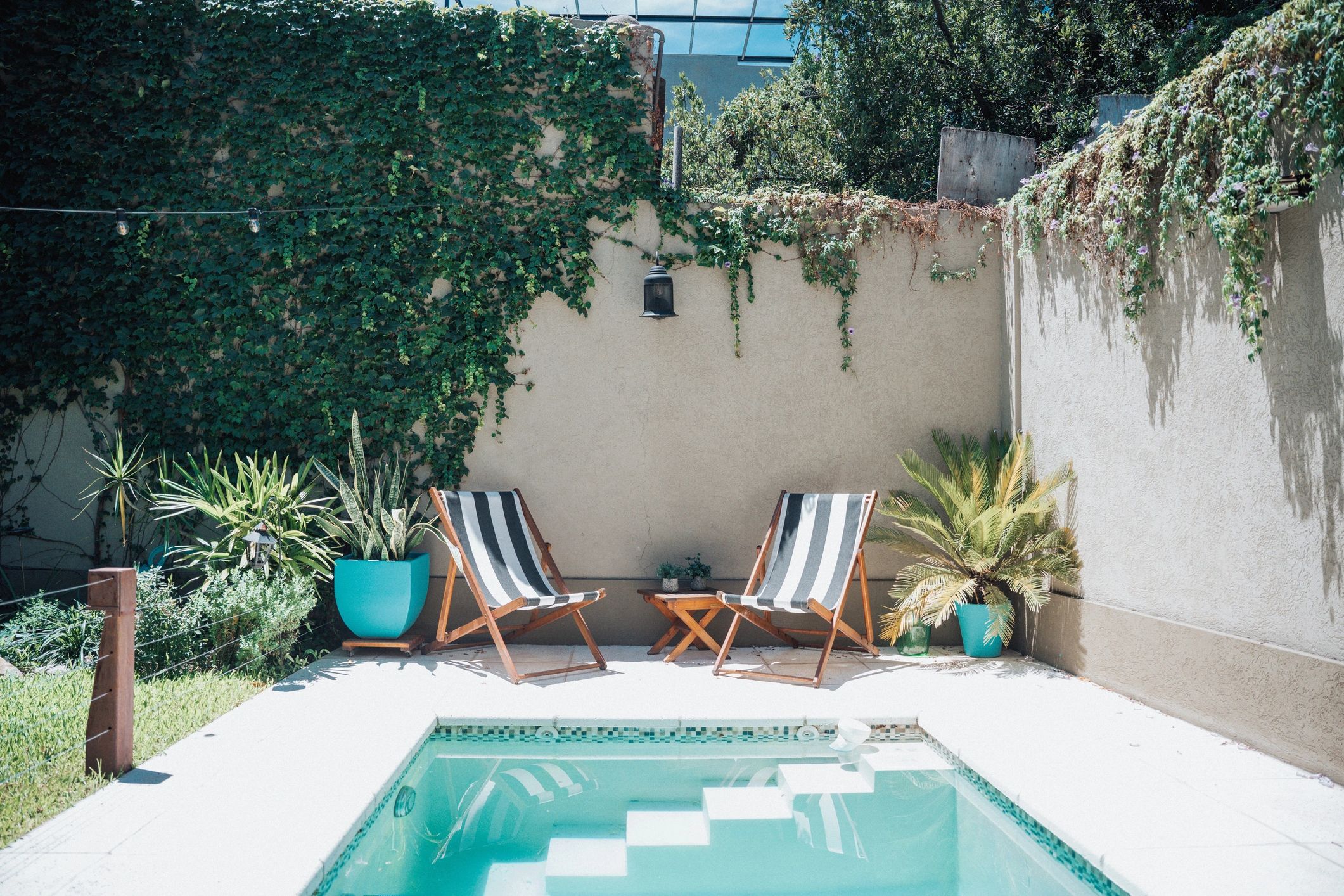 Patio and deckside lounge area at a residence