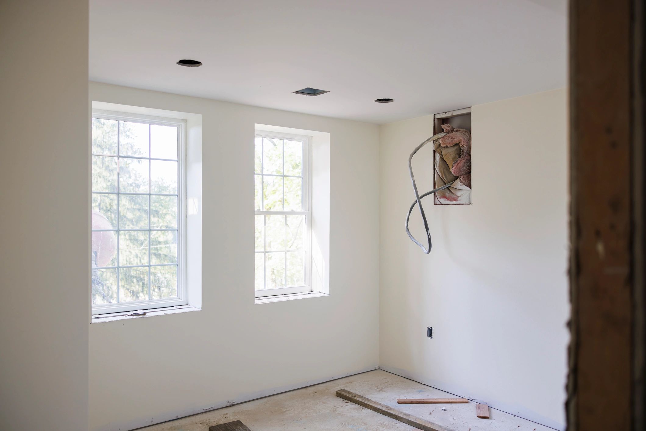 Interior renovation space representing wall and crawl space insulation upgrades